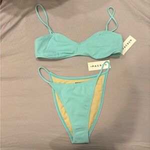 NWT BlueHour Blue Tiffany Bikini Set